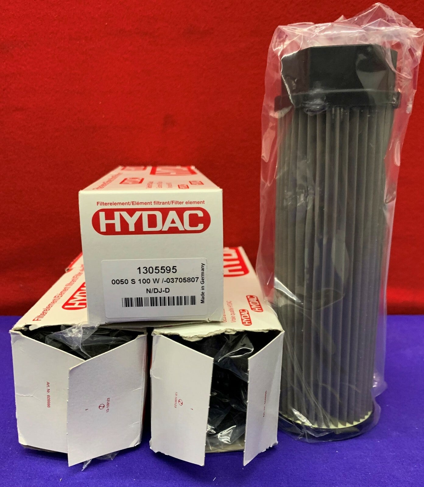 1 Partij van 3 - Hydac Filter Zuigelementen 1305595 / 03705807 0050 S 100 W 