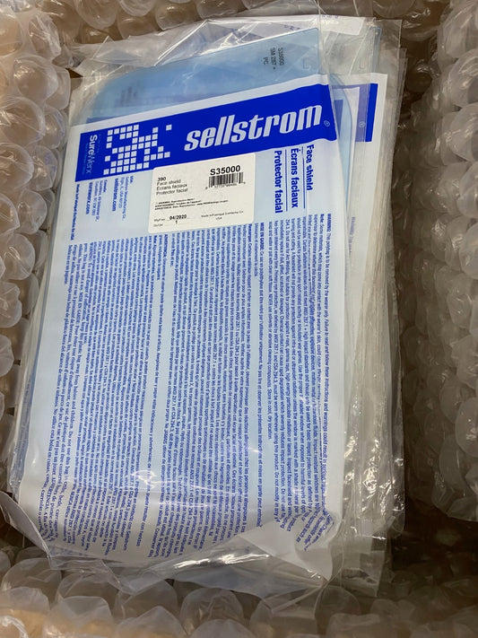SELLSTROM ® S35000 CLEAR UNCOATED REPLACEMENT WINDOW FACE SHIELD - 1 LOT QTY 99