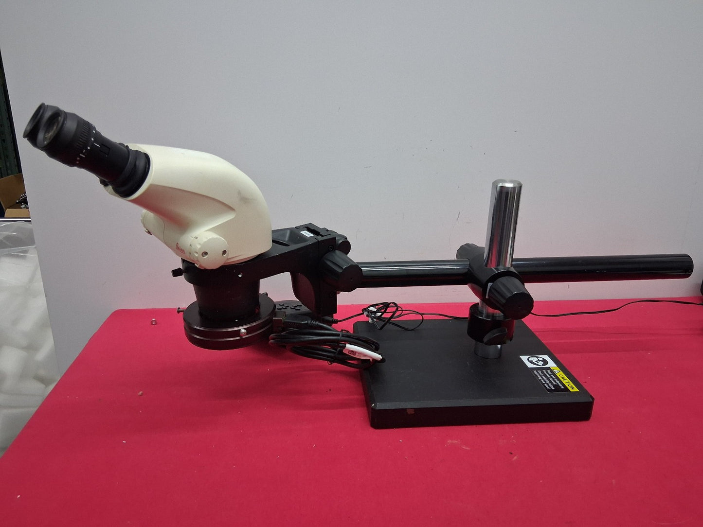 LEICA S6E STEREO ZOOM 6.3- 40X MAGNIFICATION BOOM STAND LED RING LIGHT