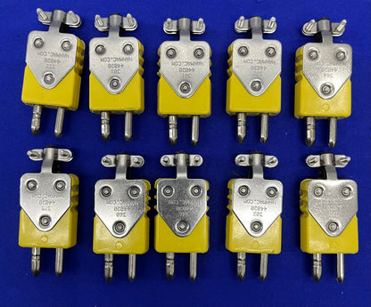 NANMAC K-TYPE HIGH TEMP W/ STRAIN RELIEF MALE PLUG THERMOCOUPLE CONNECTOR Qty 10