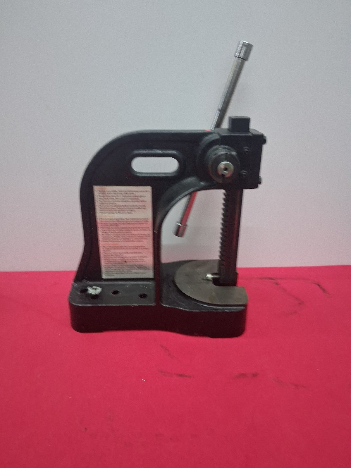 Dayton 4Z328E 1 Ton Arbor Press 8" Swing Work Height 6" 1" x 1" Ram Dimensions