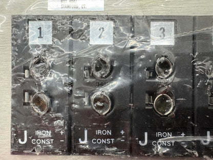 OMEGA TYPE J (IRON-CONSTANTAN) 6 TERMINAL BLOCK THERMOCOUPLE CONNECTOR CERAMIC