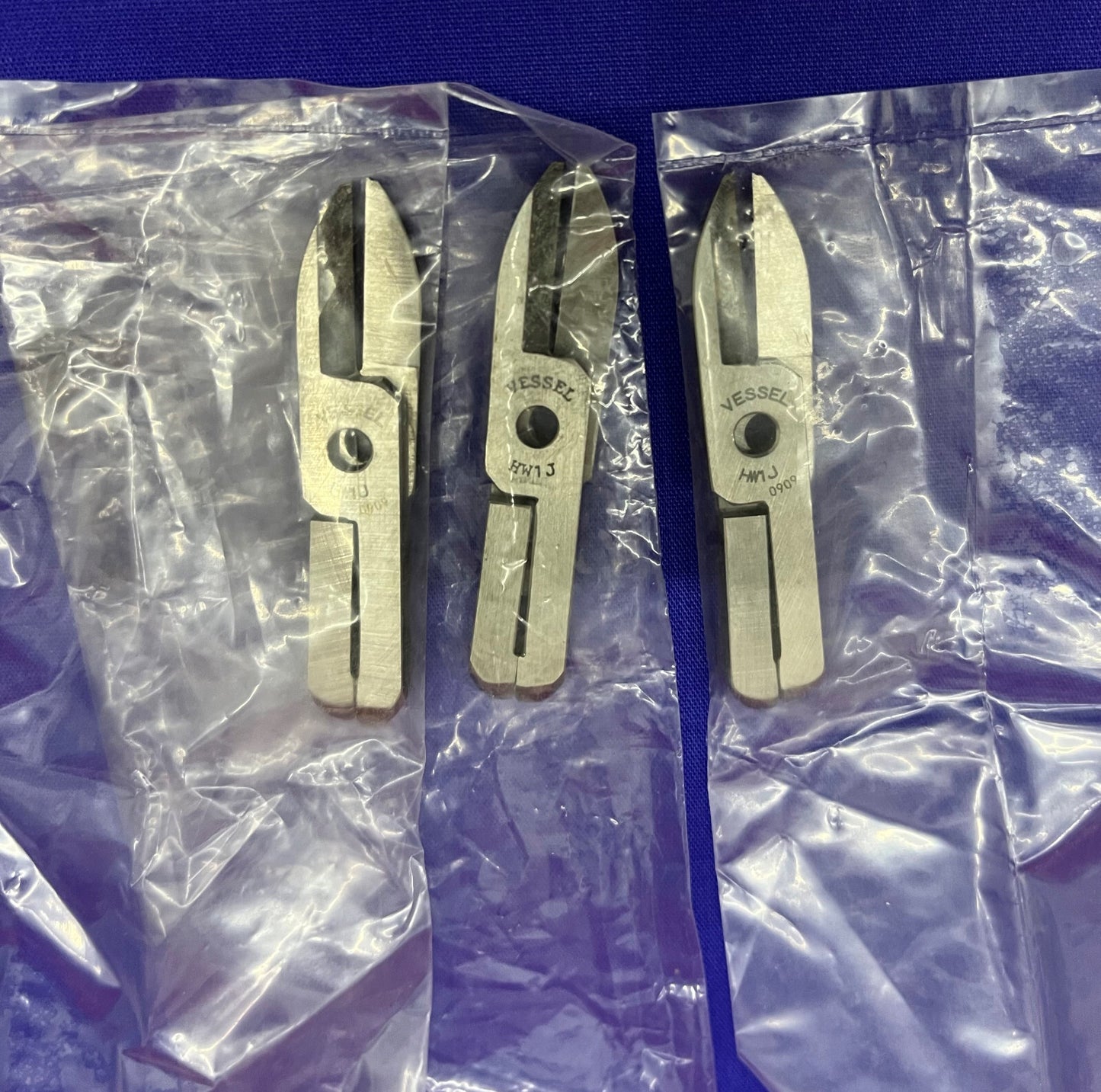 Menge 3 Vessel HW1JAir Nipper Extra Blade Doppeltwirkende Luftscherenklinge Größe 1