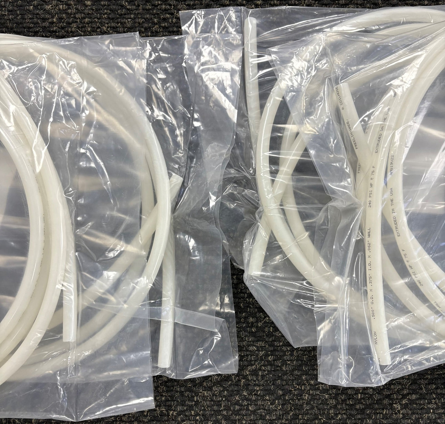 FREELINWADE TUBING NYLON 1/2" X .375" NATURAL 1E-207-10 - 4 PKGS / 10' EA