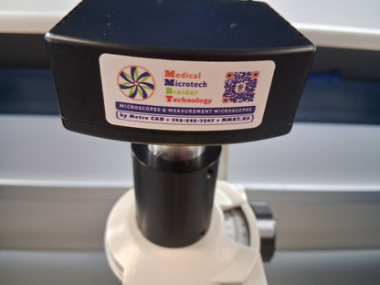 MMBT-1DM XY Tool Scope 20X Toolmakers Manual Microscope  2"x2" Stage HDMI Camera