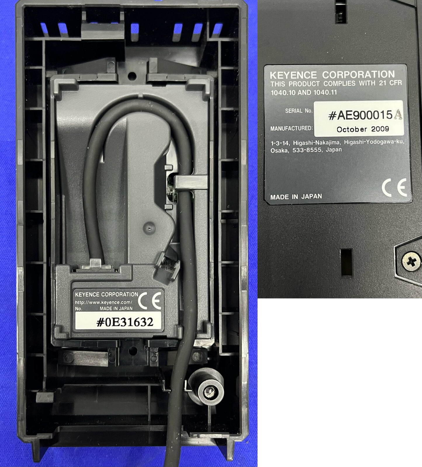 CONTROLLER DEL SENSORE DI SPOSTAMENTO LASER KEYENCE LK-G5001P E PANNELLO DISPLAY LK-HD500