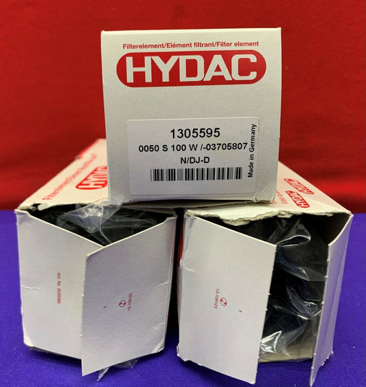 1 Lot of 3 - Hydac Filter Suction Elements 1305595 / 03705807 0050 S 100 W