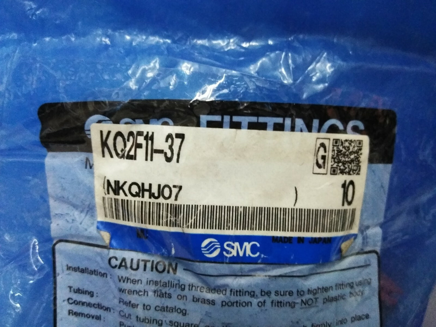 1 PAQUET DE 10 RACCORDS - RACCORD FEMELLE SMC KQ2F11-37 / NKQHJ07 