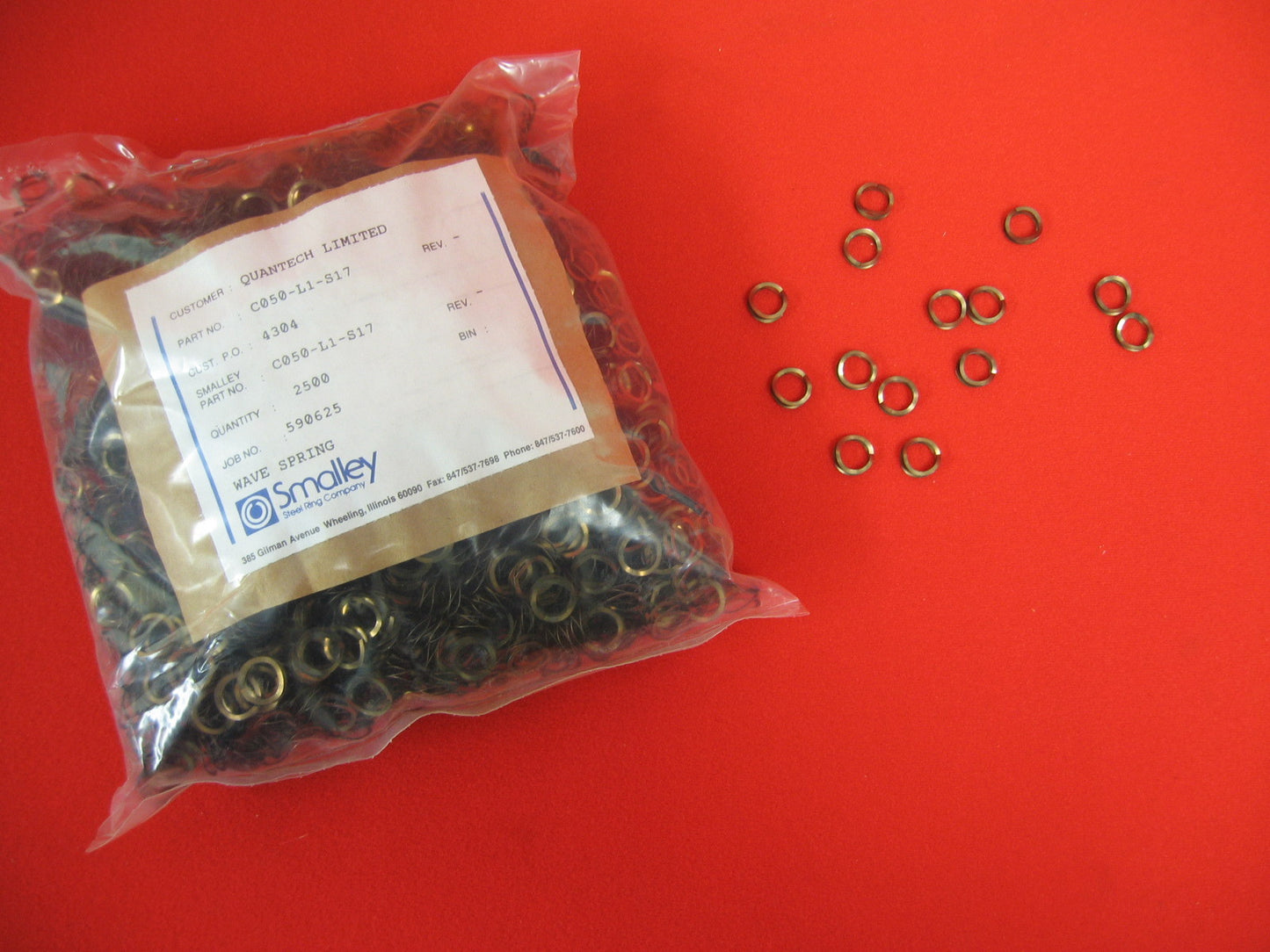 ANILLO DE ACERO SMALLEY COMPANY C050-L1-S17, RESORTE ONDULADO