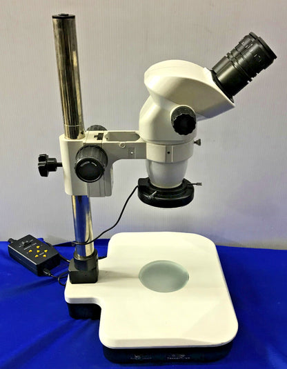 MMBT Ergonomic Backlit LED Track Stand 6.7- 45X Scope with LED Quad Ring Light