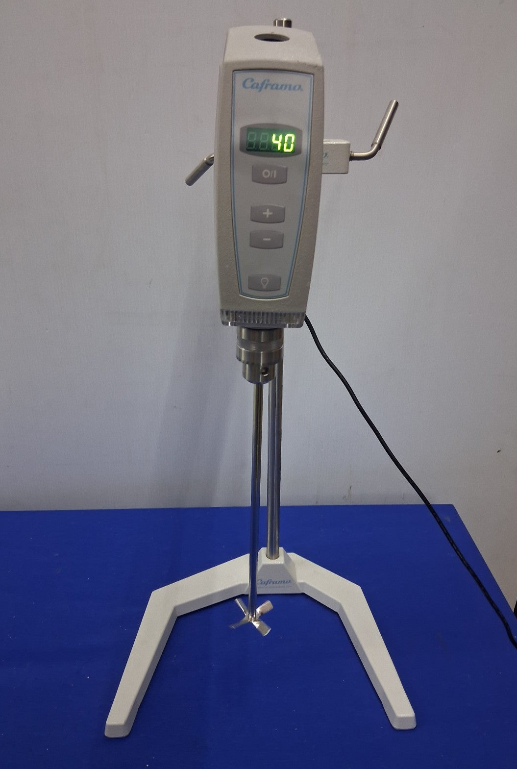 CAFRAMO 2002 COMPACT DIGITAL OVERHEAD STIRRER WITH STAND SHAFT & ROD 40-2002 RPM