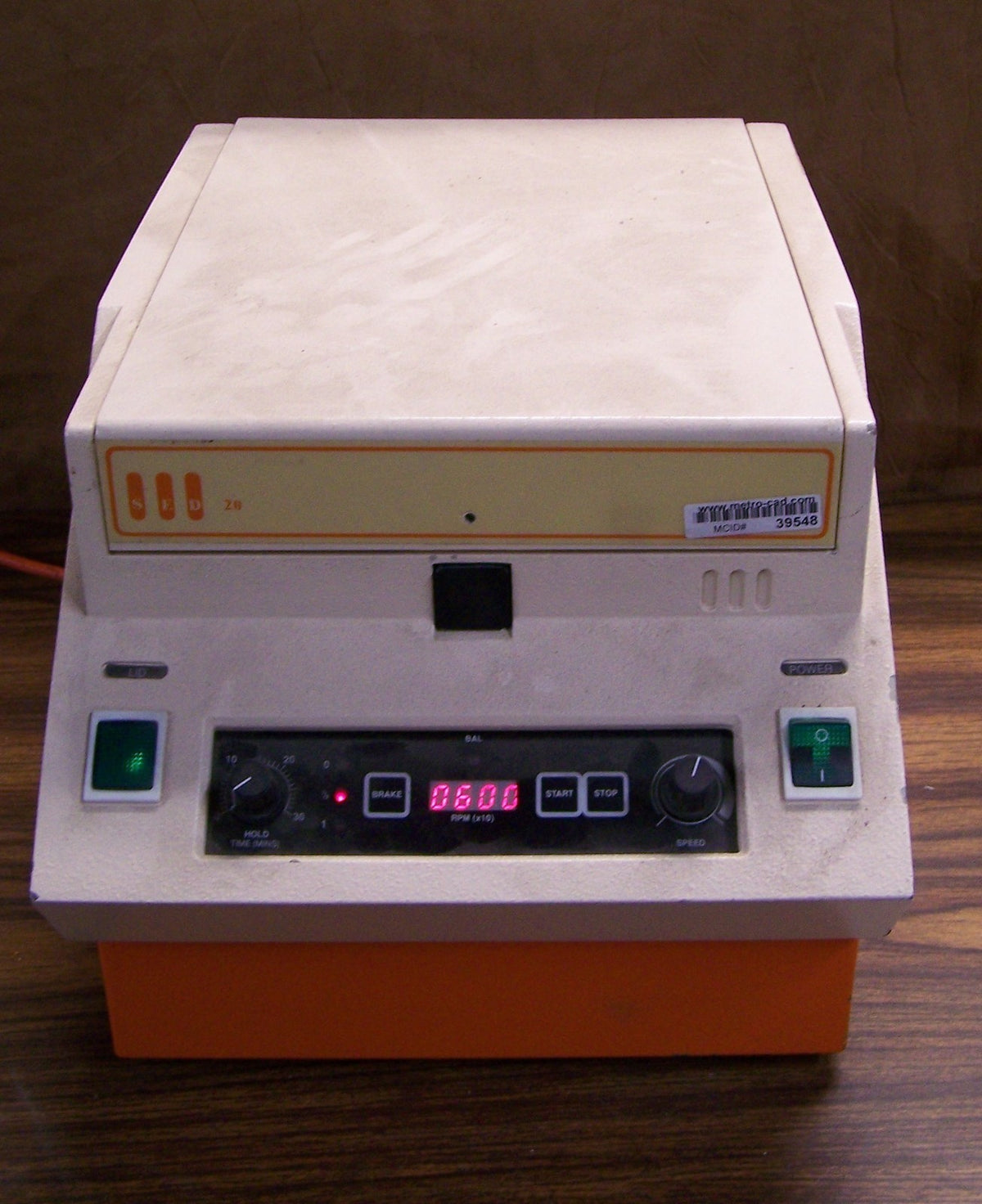 SED 20 Centrifuge Digital RPM ReadouT Locking Brake NO ROTOR