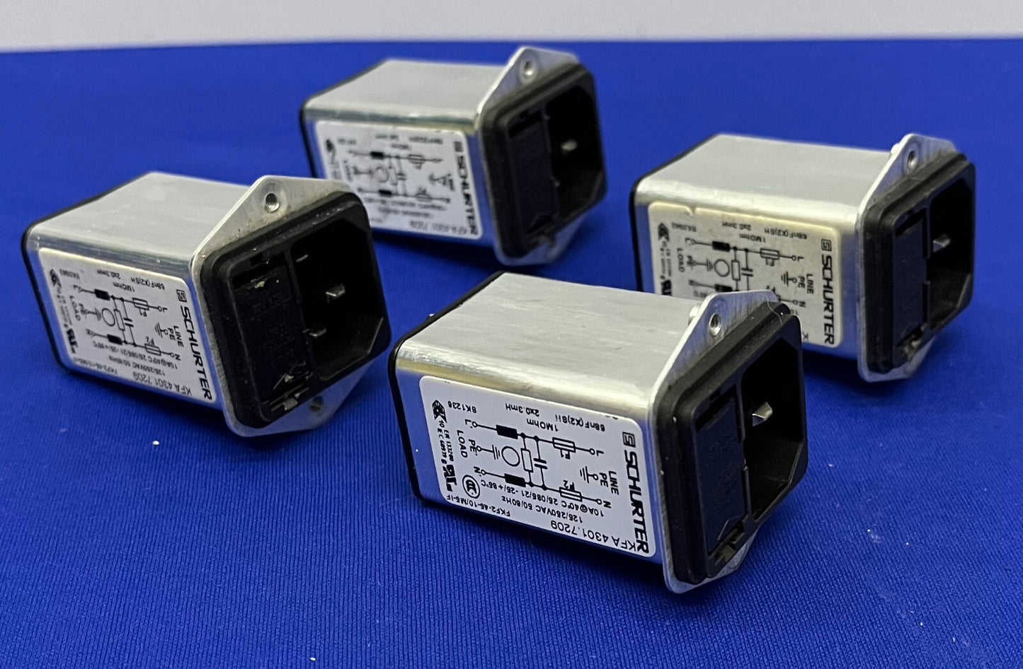 SCHURTER KFA 4301.7209 AC POWER CONNECTOR MODULE RECEPTACLE - HOEVEELHEID 4 ONDERDELEN/REPARATIE