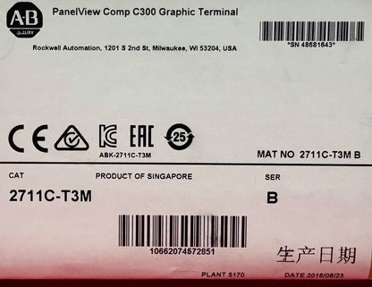 Allen-Bradley  Allen Bradley / AB 2711C-T3M PANELVIEW COMP C300 GRAPHIC TERMINAL