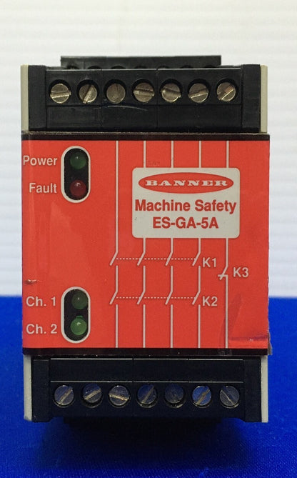 RELÈ DI CONTROLLO SICUREZZA MACCHINA BANNER ES-GA-5A / ESGA5A