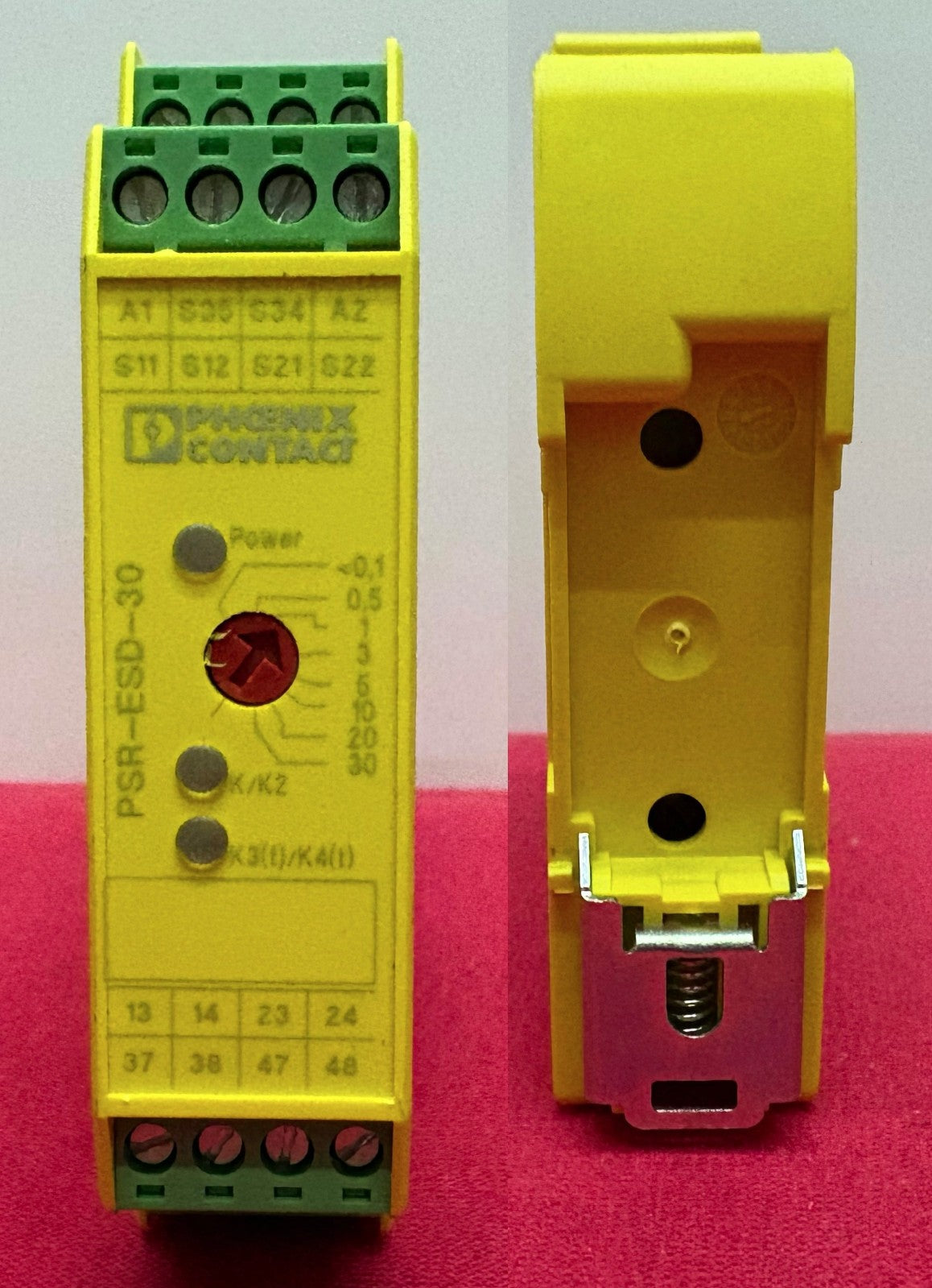 PHOENIX SAFETY RELAY PSR-ESD-30 PSR-SCP- 24DC/ESD/4X1/30 ORDER NO 2981800