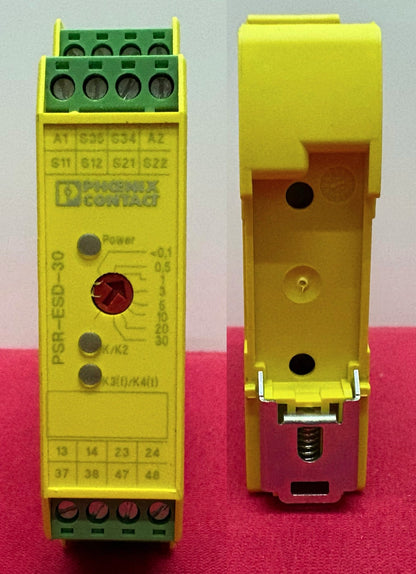 PHOENIX SAFETY RELAY PSR-ESD-30 PSR-SCP- 24DC/ESD/4X1/30 ORDER NO 2981800