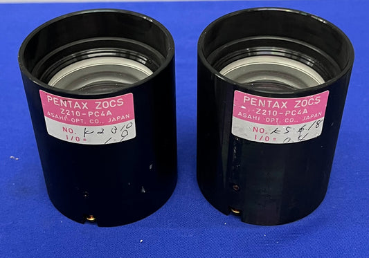 PENTAX ZOCS Z210-PC4A LENS W/ SLIDE LIKE ZOOM LENS CAPABILITIES - 1 LOT QTY 2