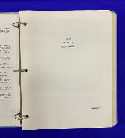 SIGNETICS  AMAZE REV C DESIGN SOFTWARE PC/DOS USERS MANUAL