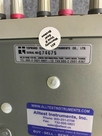 TOPWARD 6306A DC 6 AMP DUAL TRACKING DC POWER SUPPLY 115V 1PH 60HZ 8AMPS