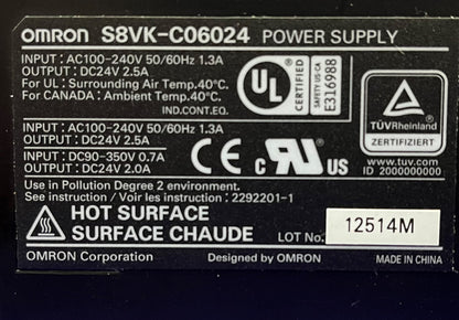 Alimentation à découpage Omron S8VK-C06024 CA 100-240 V CC 24 V