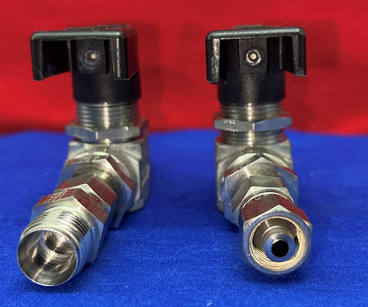 Lotto di 2 valvole a sfera FLOLOK in acciaio inossidabile 312-K-BLK-XP98