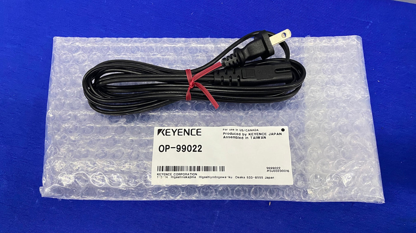 KEYENCE OP-88020 AC ADAPTOR POWER SUPPLY & OP-99022 AC CABLE