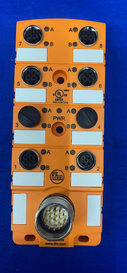 IFM EBC012 SPLITTER BOX/WIRING BLOCK M12 8 CONNECTOR OPENING