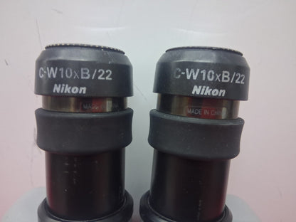 NIKON SMZ645 8-50X BINOCULAR STEREO ZOOM MICROSCOPE HEAD WITH 10X EYEPIECES