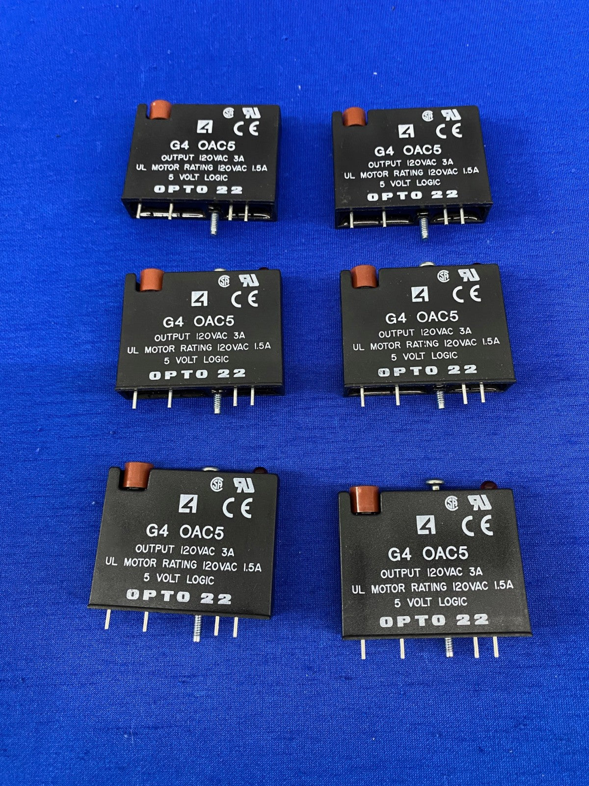 OPTO 22 G4 OAC5 OUTPUT 120VAC 5V LOGIC MODULE - 1 LOT QTY 6