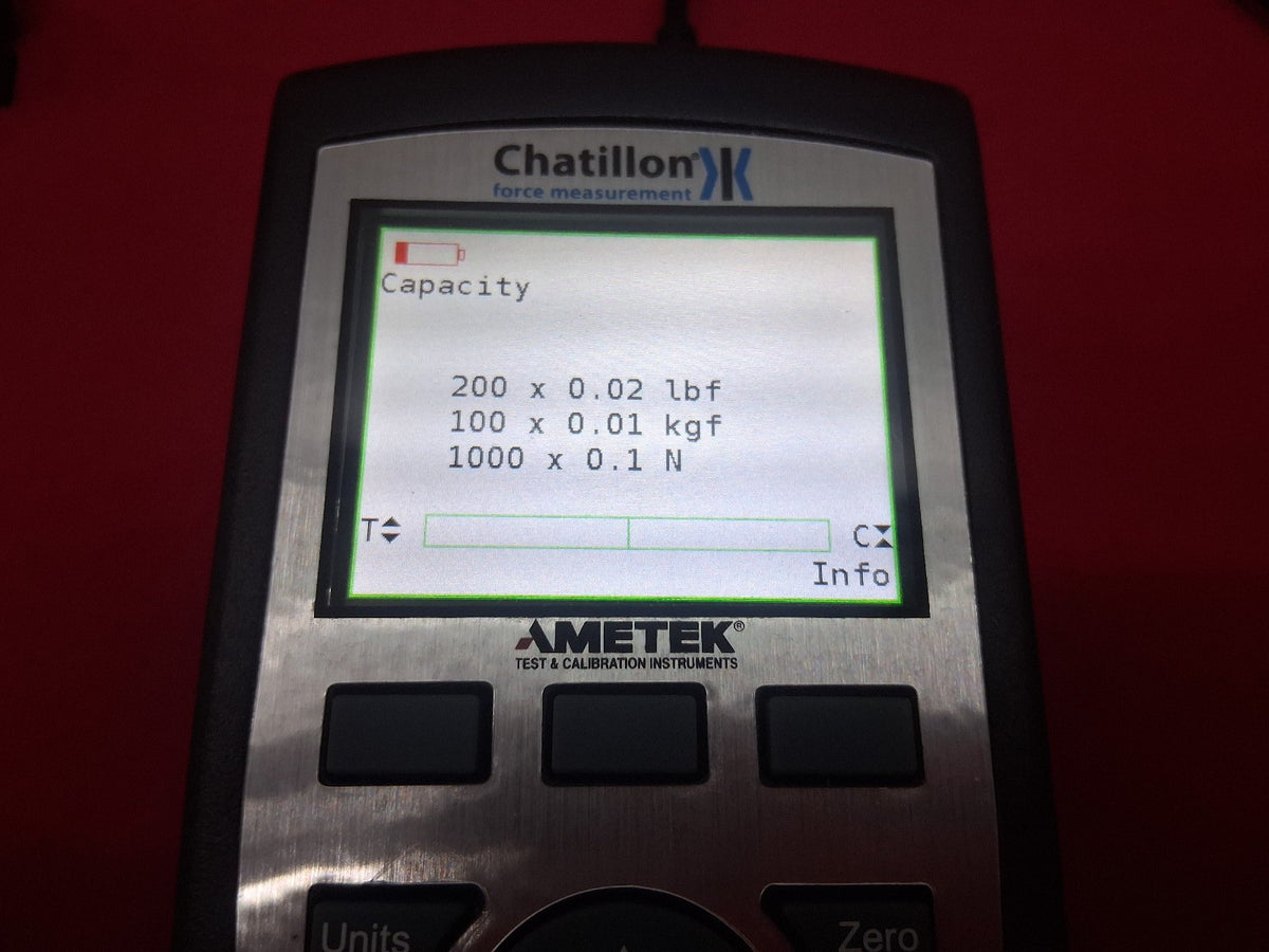 Chatillon DFS2-200 Digital Force Gauge 200 lb -/ 100 kg Load Cell DFSII AMTEK
