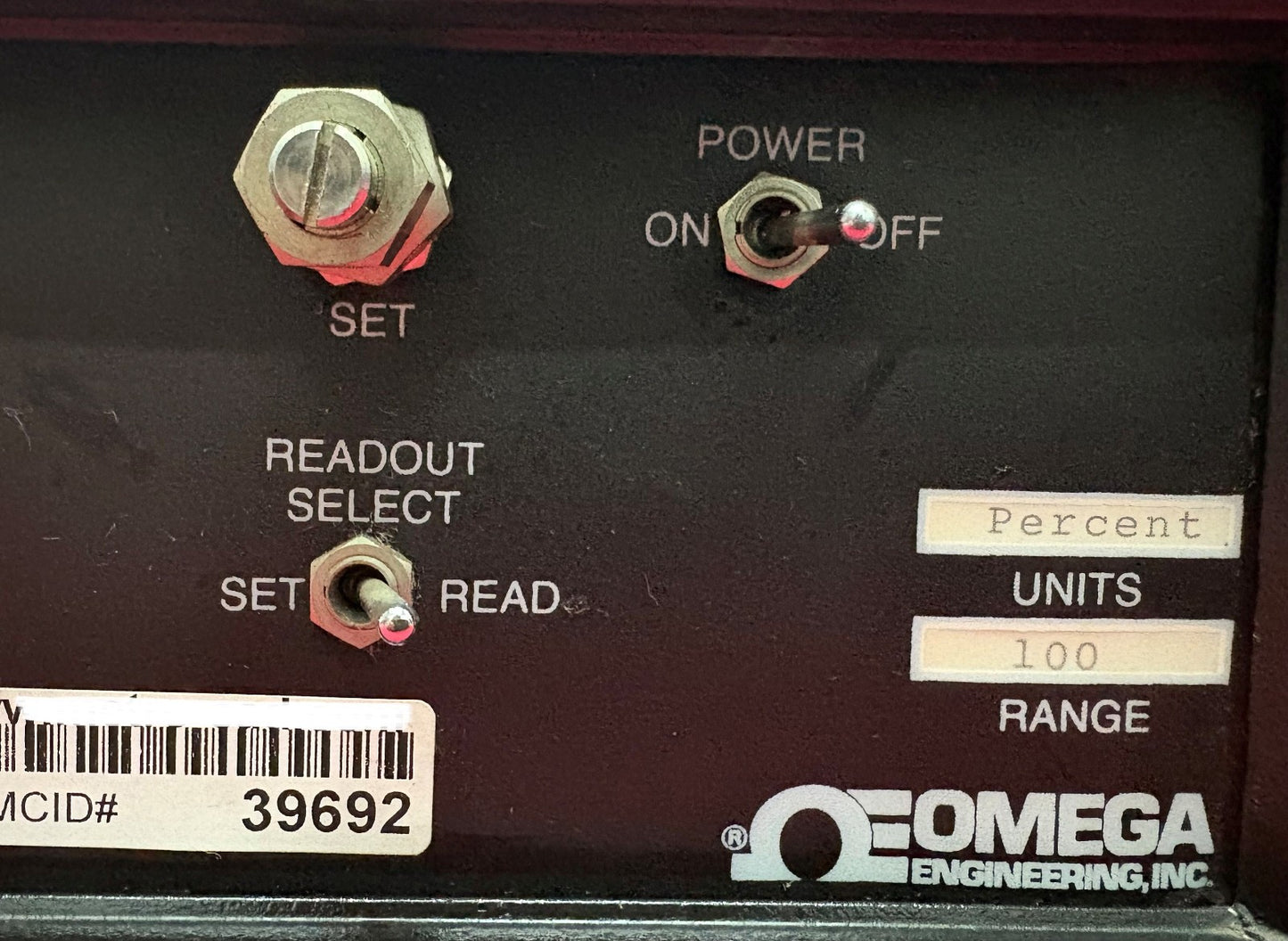 OMEGA FMA-DV GAS MASS FLOW CONTROLLER  115V RANGE: 0-100% - FOR PARTS/REPAIR