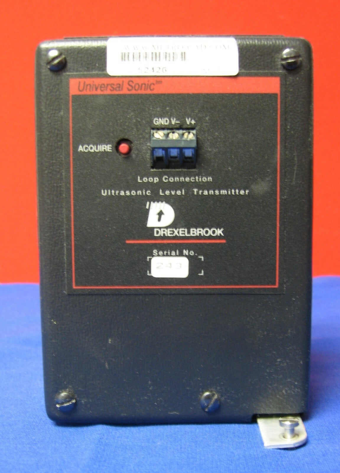 TRANSMETTEUR DE NIVEAU ULTRASONIQUE UNIVERSEL DREXELBROOK; VERSION LOGICIELLE 2.4; 