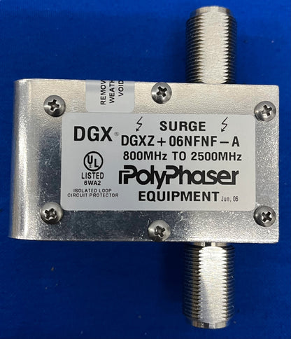 POLYPHASER ® -GERÄT DGX ® / DGXZ+06NFNF-A ISOLIERTER SCHLEIFENSCHALTUNGSSCHUTZ