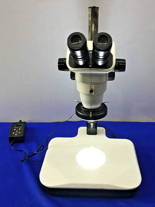 MMBT Ergonomic Backlit LED Track Stand 6.7- 45X Scope with LED Quad Ring Light