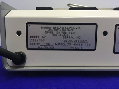 BARNSTEAD / THERMOLYNE DB16525 TYPE 16500 DRI-BATH 120V 3,75AMP 450WATT 