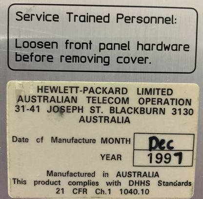 Interface de ligne optique HP / HEWLETT PACKARD 75000 / VXI E1697A 155 Mbit/s