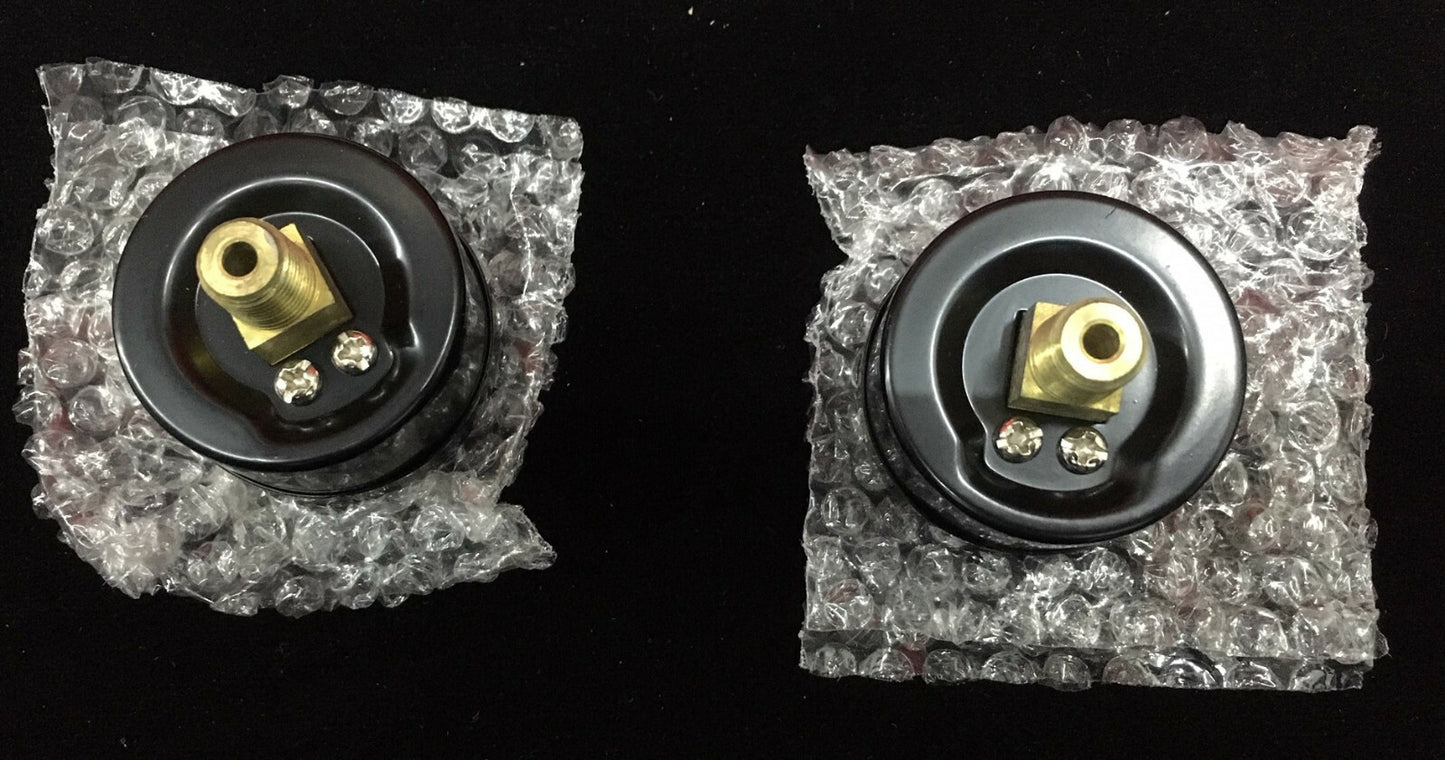 QTY 2 - WINTERS PEM1420 CALIBRO 1,5" QUADRANTE 1/8" NPT POSTERIORE 0-100 PSI/KPA