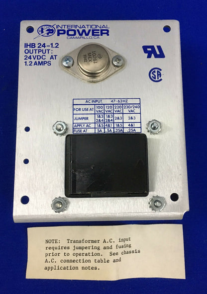 IP / INTERNATIONAL POWER IHB 24-1.2 / IHB24-1.2 / IHB2412 POWER SUPPLY