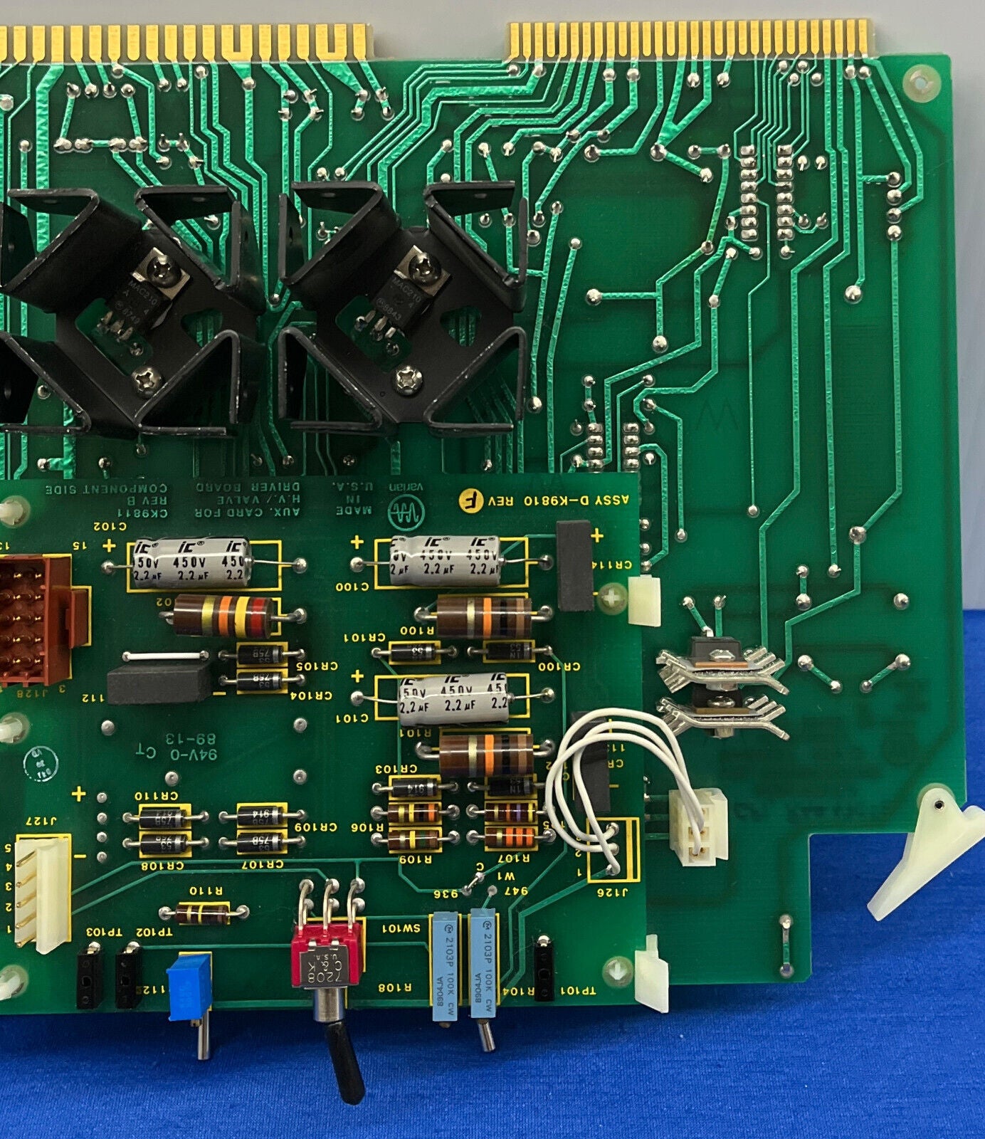 VARIAN 高電圧 VAL. ドライバーボード D-K9827 REV. D COMP. サイド UL94V-0 D-9828 RevM