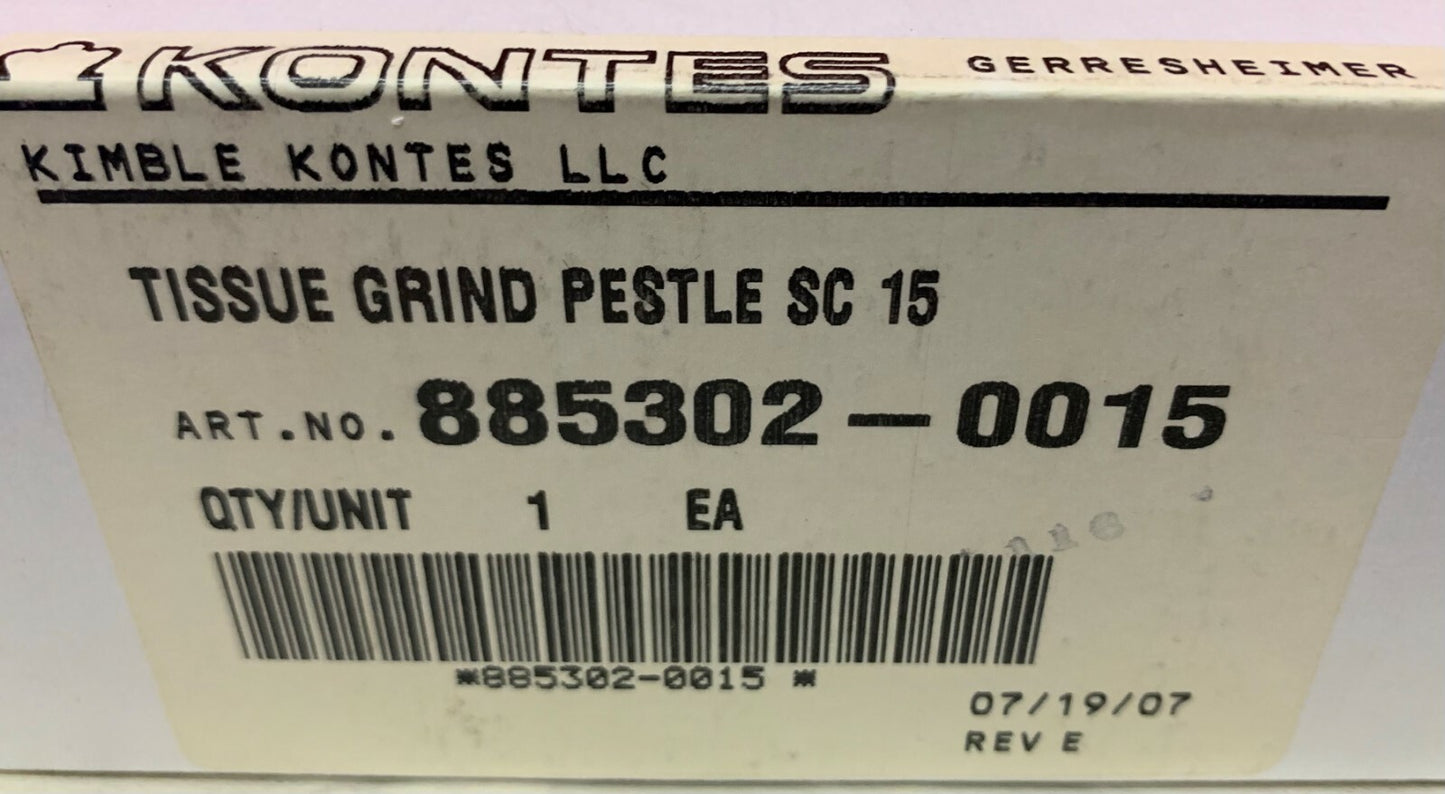 Pilon à tissus Kimble Kontes SC 15 885302-0015 