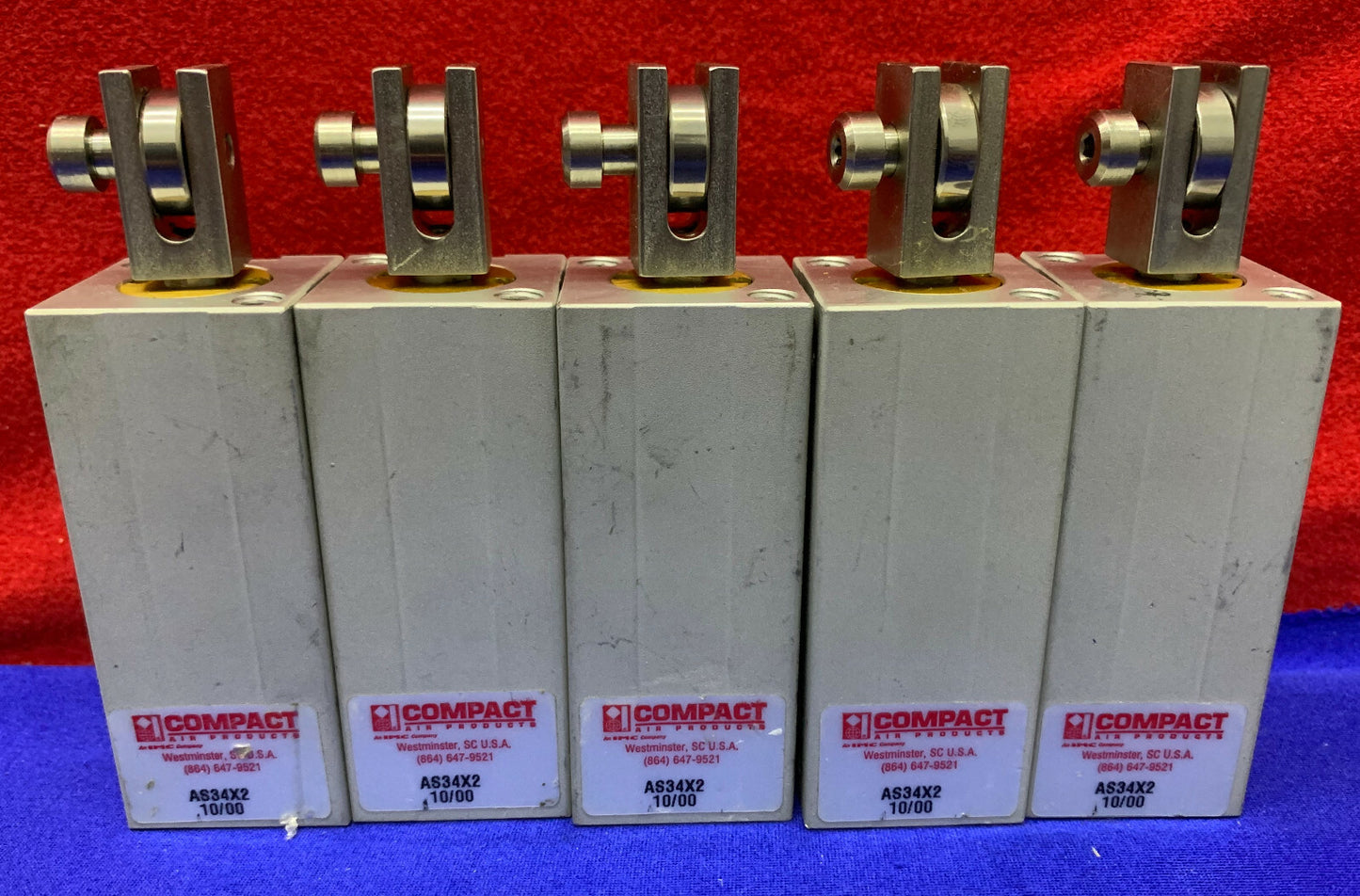 CILINDROS DE AIRE NEUMÁTICOS COMPACT AIR PRODUCTS AS34X2. SE VENDEN EN UN LOTE DE 5 CANTIDADES