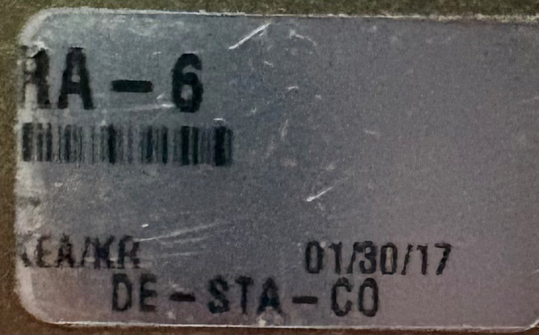 DE-STA-CO RA-6 ROBOHAND® HEAVY DUTY 2-JAW PNEUMATIC GRIPPER - PARTS/REPAIR