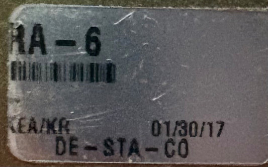 DE-STA-CO RA-6 ROBOHAND® HEAVY DUTY 2-JAW PNEUMATIC GRIPPER - PARTS/REPAIR