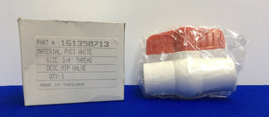 161350713 / 6NC43 ROBINET À BILLE EN PVC EN LIGNE TUYAU MONOBLOC TAILLE 3/4" TYPE DE RACCORDEMENT