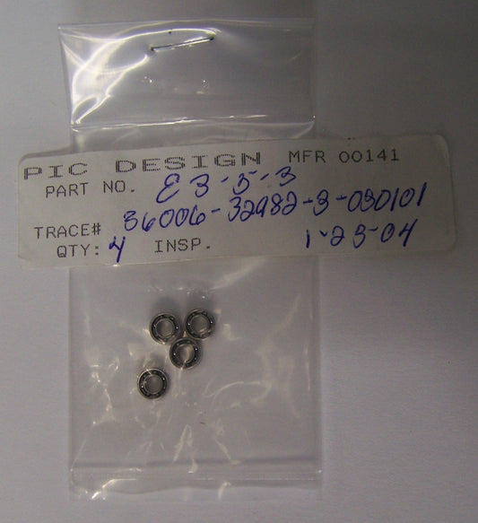 Roulements à billes PIC DESIGN E3-5-3 ABEC-3 vendus par lot de 4