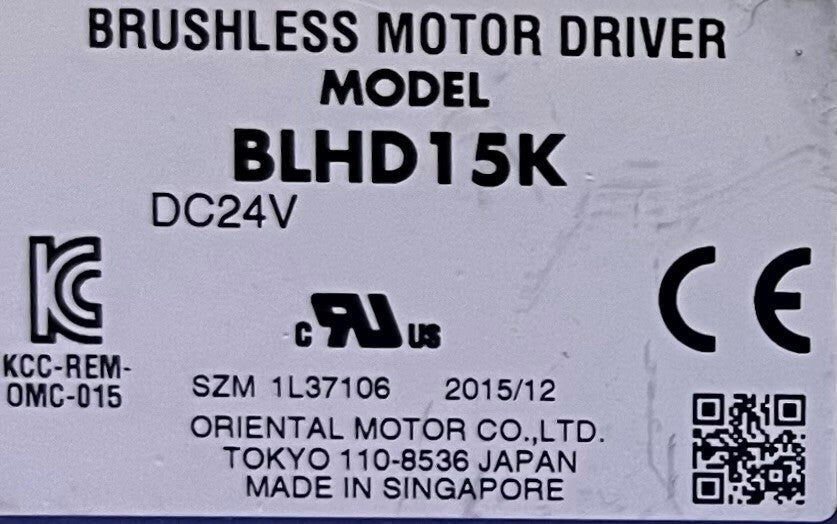 VEXTA オリエンタルモーター ブラシレスモータードライバー BLHD15K DC24V - ロット数量 3
