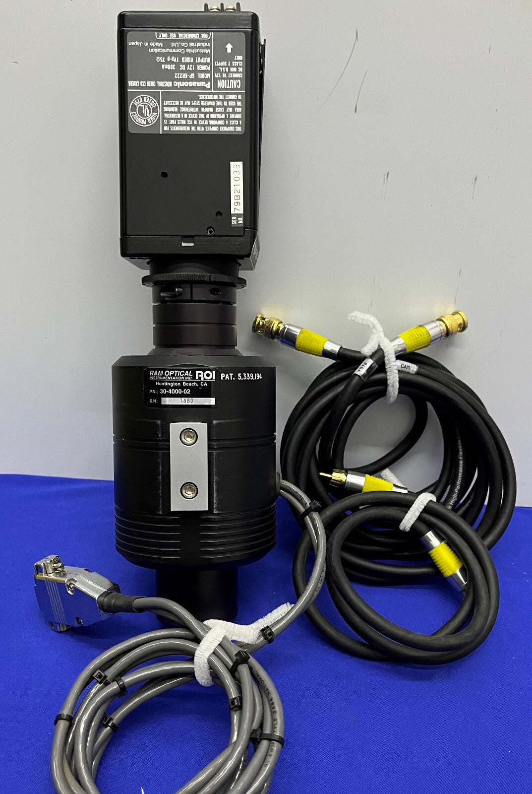 ROI RAM OPTISCHE INSTRUMENTATIE 30-4000-00 &amp; PANASONIC GP-KR222 DIGITALE CCD-CAM