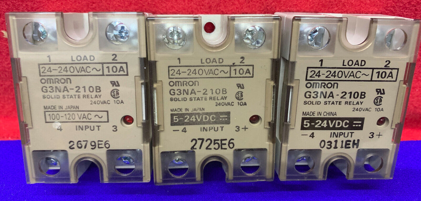 QTY 3 - RELÈ A STATO SOLIDO OMRON G3NA-210B