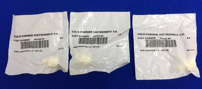 LOTE DE 3 ADAPTADORES DE TUBERÍA DE DESCONEXIÓN RÁPIDA COLE PARMER 08359-80